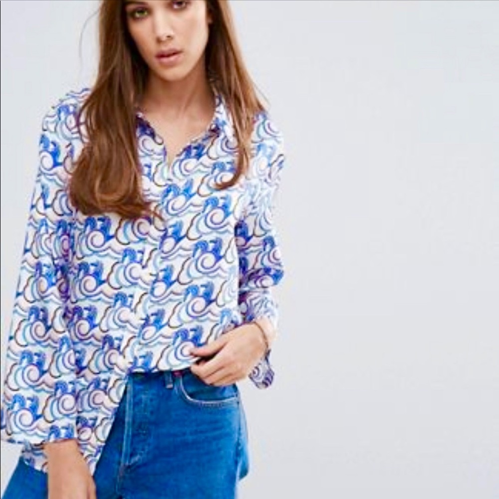 ASOS Warehouse Silk Blouse! (US 2) NWOT!